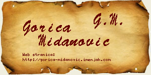 Gorica Midanović vizit kartica